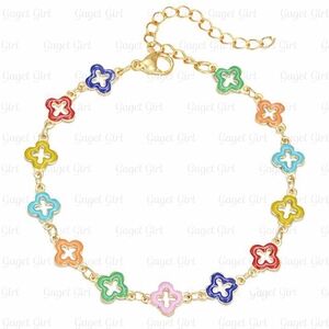 Colorful Flower Charm Bracelet